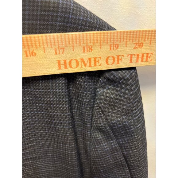 Joseph Abboud Mens Gray Plaid Two-Button Blazer Jacket Size 42R - Picture 10 of 15